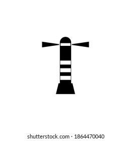Leuchtturmsymbol einzeln auf weißem Hintergrund. Vektorgrafik