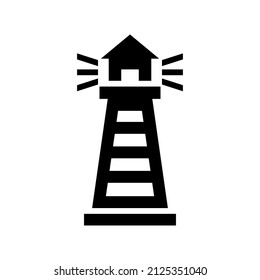 Icono del faro aislado en fondo blanco