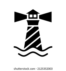 Lighthouse icon isolated on white background