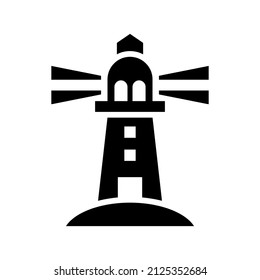 Lighthouse icon isolated on white background