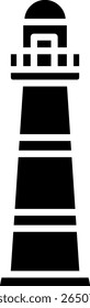 Lighthouse Icon Isolated on White Background