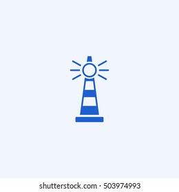 lighthouse icon, isolated, white background