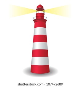 Lighthouse icon with light