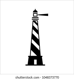 Lighthouse Icon, Light House Icon Vector Art Illustration