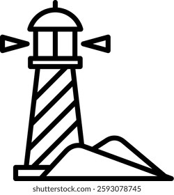 Lighthouse Icon Line Vector Illustration