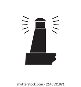 Lighthouse Icon line for website, symbol presentation