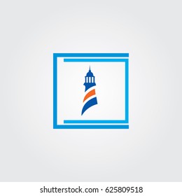 Lighthouse icon to logo company