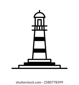 Lighthouse icon logo design template isolated illustration