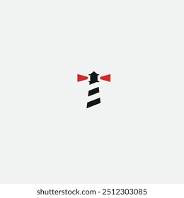 Lighthouse icon logo flat vector design