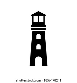 Lighthouse icon, logo isolated on white background