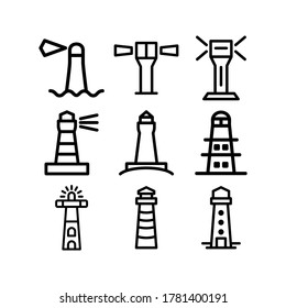 lighthouse icon or logo isolated sign symbol vector illustration - Collection of high quality black style vector icons
