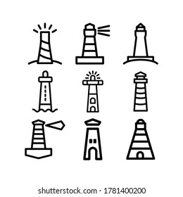 lighthouse icon or logo isolated sign symbol vector illustration - Collection of high quality black style vector icons
