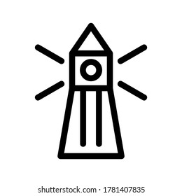 lighthouse icon or logo isolated sign symbol vector illustration - high quality black style vector icons

