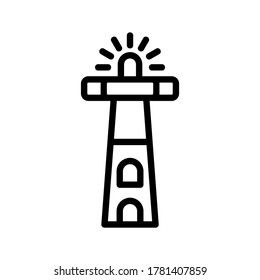 lighthouse icon or logo isolated sign symbol vector illustration - high quality black style vector icons
