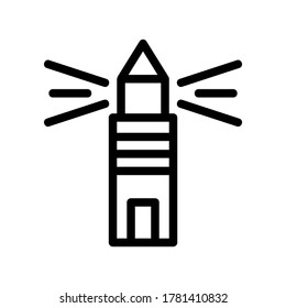 lighthouse icon or logo isolated sign symbol vector illustration - high quality black style vector icons
