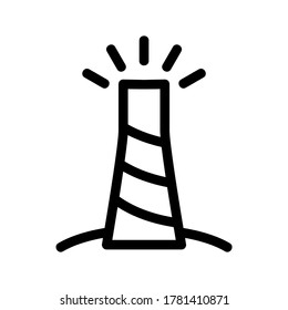 lighthouse icon or logo isolated sign symbol vector illustration - high quality black style vector icons
