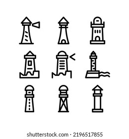 lighthouse icon or logo isolated sign symbol vector illustration - Collection of high quality black style vector icons
