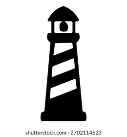 Icono de faro o logotipo aislado signo símbolo Ilustración vectorial - iconos de vector de estilo negro de alta calidad