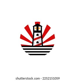 Icono de faro e ilustración vectorial