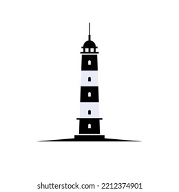 Lighthouse Icon. Navigation Element, Nautical Guide Symbol. Applied for Design Element, Presentation, Website or Apps.