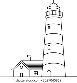 Lighthouse icon. Navigation signs and symbols.