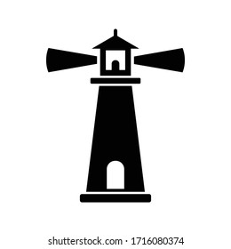 Lighthouse icon on white background