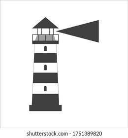 Lighthouse icon on a white background, flat style. EPS10