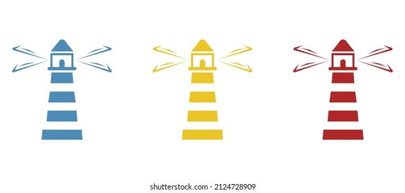 lighthouse icon on a white background, vector illustration