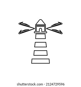 lighthouse icon on a white background, vector illustration