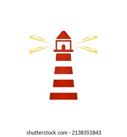 lighthouse icon on a white background, vector illustration