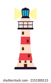 lighthouse icon on white background
