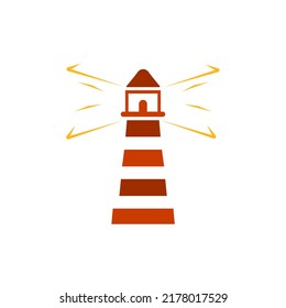 lighthouse icon on a white background, vector illustration