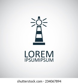 lighthouse icon on white background 