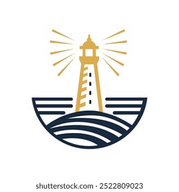 lighthouse icon on a white background 