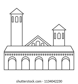 Lighthouse icon. Outline illustration of lighthouse vector icon for web design isolated on white background