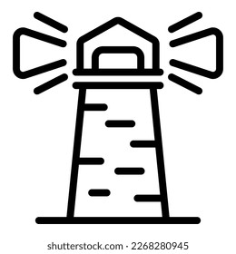 Lighthouse icon outline vector. Extreme summer. Kite board