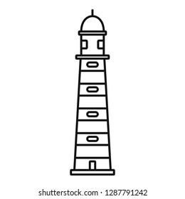 Lighthouse icon. Outline lighthouse vector icon for web design isolated on white background
