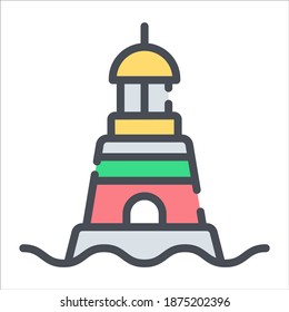 lighthouse icon,  real estate  web and mobile icon