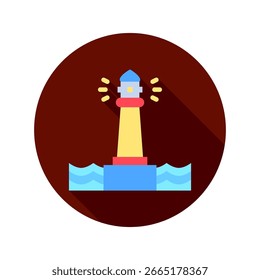 Leuchtturm-Symbol beziehen sich auf nautische, Meer, Marine, Marine.Verwenden Sie für moderne Konzept, UI, UX Web-und App-Entwicklung.
