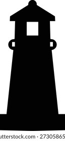 Lighthouse icon, representing coastal navigation and maritime safety. nautical shore base coastal Ideal for sea travel, coastal design, tourism branding, apps, web interfaces, and infographics.