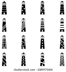 lighthouse icon set