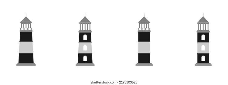 lighthouse icon set, lighthouse vector set sign symbol