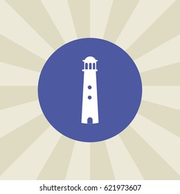 lighthouse icon. sign design. background