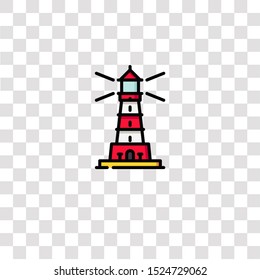 lighthouse icon sign and symbol. lighthouse color icon for website design and mobile app development. Simple Element from travel collection for mobile concept and web apps icon.