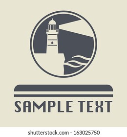 Lighthouse icon or sign, vector illustration