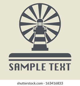 Lighthouse icon or sign, vector illustration
