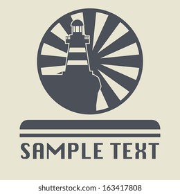 Lighthouse icon or sign, vector illustration