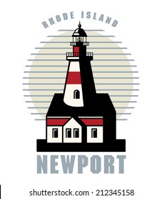 Lighthouse icon or sign, vector illustration