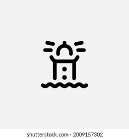 Lighthouse icon sign vector,Symbol, logo illustration for web and mobile