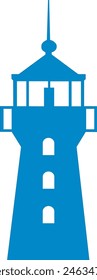 Icono del faro, Ilustración vectorial de la silueta del faro, logotipo del faro, icono blanco y negro, logotipo único, arte e ilustración